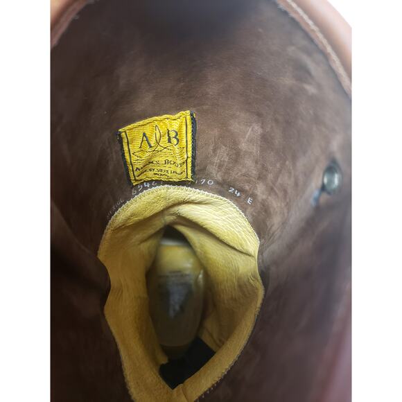 Adams Boots Brown Heeled w. Strings to Tie Around for Design - Size 8 - Picture 6 of 9